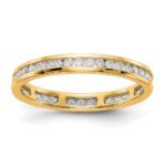 14k 1/2 carat Lab Grown Diamond VS/SI+ G+ Complete Channel Set Size 9 Eternity Band