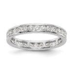 14k White Gold 1 carat Lab Grown Diamond VS/SI+ G+ Complete Channel Set Size 6 Eternity Band