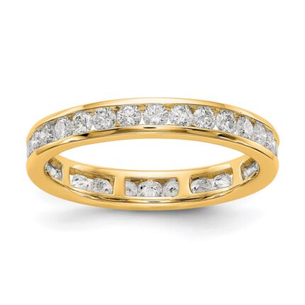 14k 1 carat Lab Grown Diamond VS/SI+ G+ Complete Channel Set Size 5.5 Eternity Band