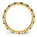 14k 1/2 carat Lab Grown Diamond VS/SI+ G+ and Lab Created Alexandrite Size 7 Eternity Band - Image 2