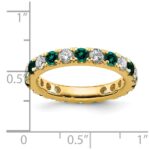 14k 1 carat Lab Grown Diamond VS/SI+ G+ and Lab Created Alexandrite Size 4.5 Eternity Band - Image 6