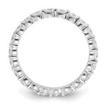 14k White Gold 1 1/2 carat Lab Grown Diamond VS+ F+ Round Complete Channel Set Size 8 Eternity Band - Image 2