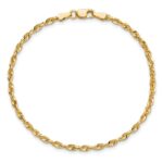 14K 2.5mm Ultra Diamond-cut Rope with Lobster Clasp Anklet - Image 5
