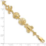14k Polished Sea Life Theme 7.25 inch Bracelet - Image 3