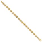 14k Polished and Textured Sea Life 7 inch Bracelet - Image 2