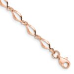 14k Rose Gold Polished Fancy Twisted Link 7.25 inch Bracelet