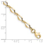 14k Polished Fancy Twisted Link 7.25 inch Bracelet - Image 3