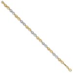 14K Two-tone Infinity Symbol Link 7.5 inch Bracelet - Image 2