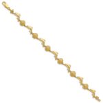 14K Polished Dolphin and Shell 7.25 inch Bracelet - Image 2