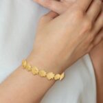 14k Textured Mixed Shells 7.25 inch Bracelet - Image 4