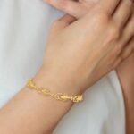 14k Textured Lobster 7.5 inch Bracelet - Image 4