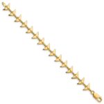 14k Polished Whale Tail 7 inch Bracelet - Image 2