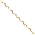 14k Polished Dolphin Link 8 inch Bracelet - Image 2