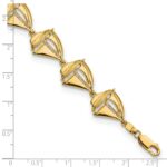 14k Polished Sailboat 8 inch Bracelet - Image 3
