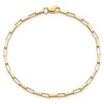 14K Polished Fancy Box Links 7.5 inch Bracelet - Image 4