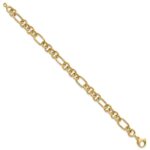14K Polished 7.9mm Fancy Link 7.75 inch Bracelet - Image 2