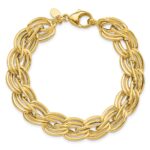 14k Polished 12mm Fancy Link 7.5 inch Bracelet - Image 4
