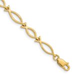 14k 5mm Religious Ichthus (Fish) 7 inch Bracelet
