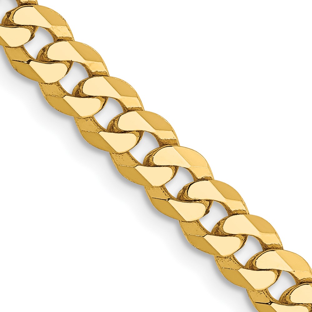 FBU120.jpg 14K 4.75mm Flat Beveled Curb with Lobster Clasp Chain - Image 1