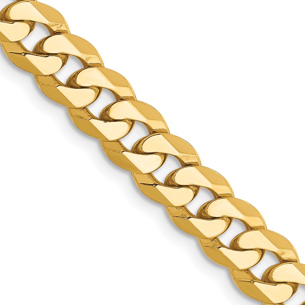 FBU160.jpg 14K 6.25mm Flat Beveled Curb with Lobster Clasp Chain - Image 1