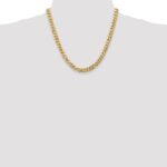 14K 8mm Flat Beveled Curb with Lobster Clasp Chain - Image 4