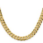 14K 8.5mm Flat Beveled Curb with Lobster Clasp Chain - Image 2