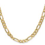14K 6.25mm Flat Figaro with Lobster Clasp Chain - Image 2
