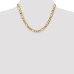 14K 7mm Flat Figaro with Lobster Clasp Chain - Image 4