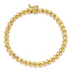 14k Faceted 5mm San Marco Bracelet - Image 4