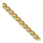 14K 1.9mm Flat Wheat with Lobster Clasp Chain