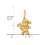 14k Madi K Polished Smiling Gingerbread Man Childrens Charm / Pendant - Image 4