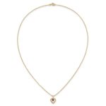 14k Madi K 3mm Rhodolite Garnet Heart Birthstone Necklace - Image 6