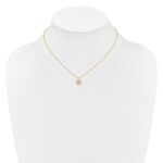 14k Madi K 3mm Blue Zircon Heart Birthstone Necklace - Image 4