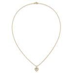 14k Madi K 3mm Blue Zircon Heart Birthstone Necklace - Image 6