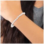 14k Madi K 4.5mm-5.5mm White Imitation Shell Pearl 5.25 inch Bracelet - Image 4