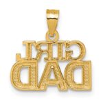 14k Polished GIRL DAD Pendant - Image 3
