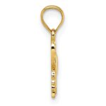 14k Polished and Diamond-cut Cut-out Butterfly Pendant - Image 2