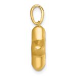 14k with White Rhodium Polished Star In Star Dangle Charm - Image 2