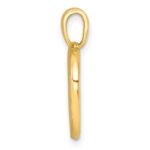 14k Polished White Enamel Paw In Pink Heart Charm - Image 2