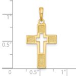 14K Polished Cut-Out Latin Cross Charm - Image 4