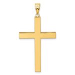 14k Polished Hollow Latin Cross Pendant - Image 3
