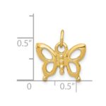 14k Solid Polished Butterfly Charm - Image 4