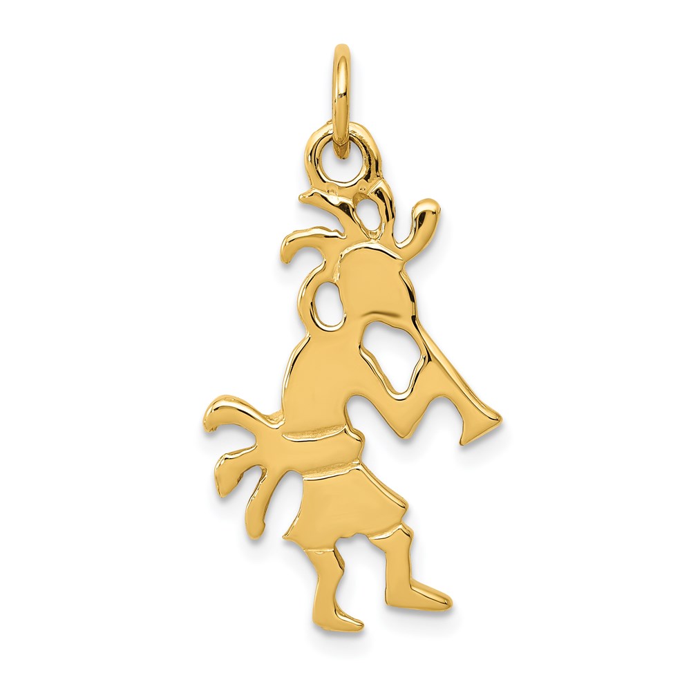 K1064.jpg 14k Polished 3-Dimensional Kokopelli Charm - Image 1