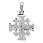 14k White Gold Jerusalem Cross Pendant - Image 4