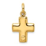 14k Puffed Cross Charm - Image 3