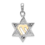 14k Two-tone Star of David Pendant - Image 4
