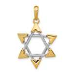 14k Two-tone Star of David Pendant