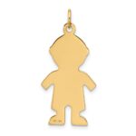 14k Satin Boy Charm - Image 3
