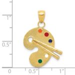 14k Multi-color Enameled Artist Palette Charm - Image 4