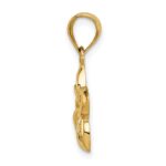 14k Polished Cut-out Plumeria Pendant - Image 2